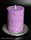 Hexenshop Dark Phönix Altar Öko durchgefärbte Stumpenkerze lila
